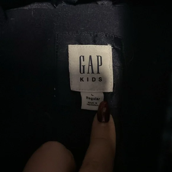 Navy Girls Gap Kids Puffer Parka - Large - Picture 4 of 5